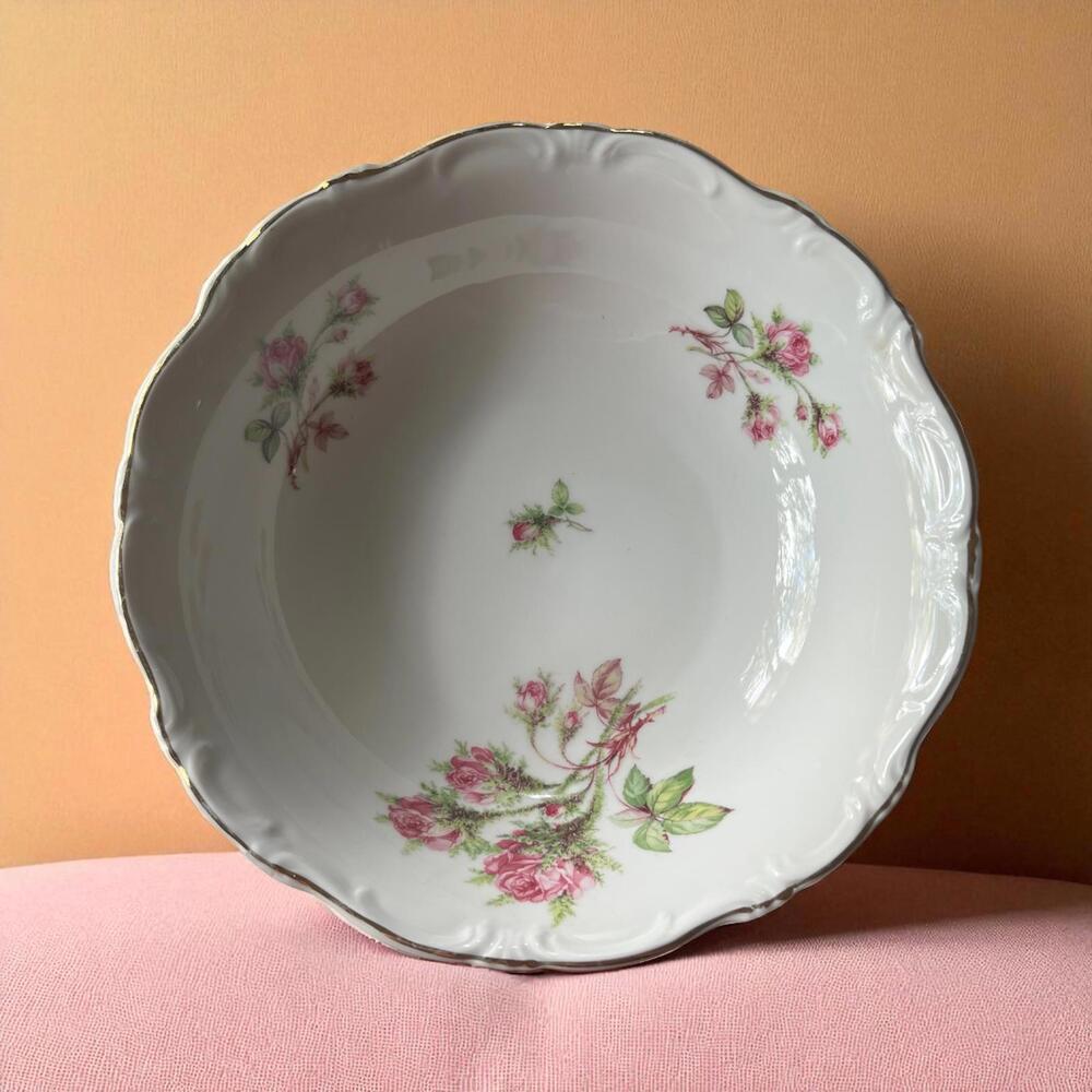 Vintage Hertz Jacob Floral Porcelain Bowl – Early 1920's Bavarian Germany Dish